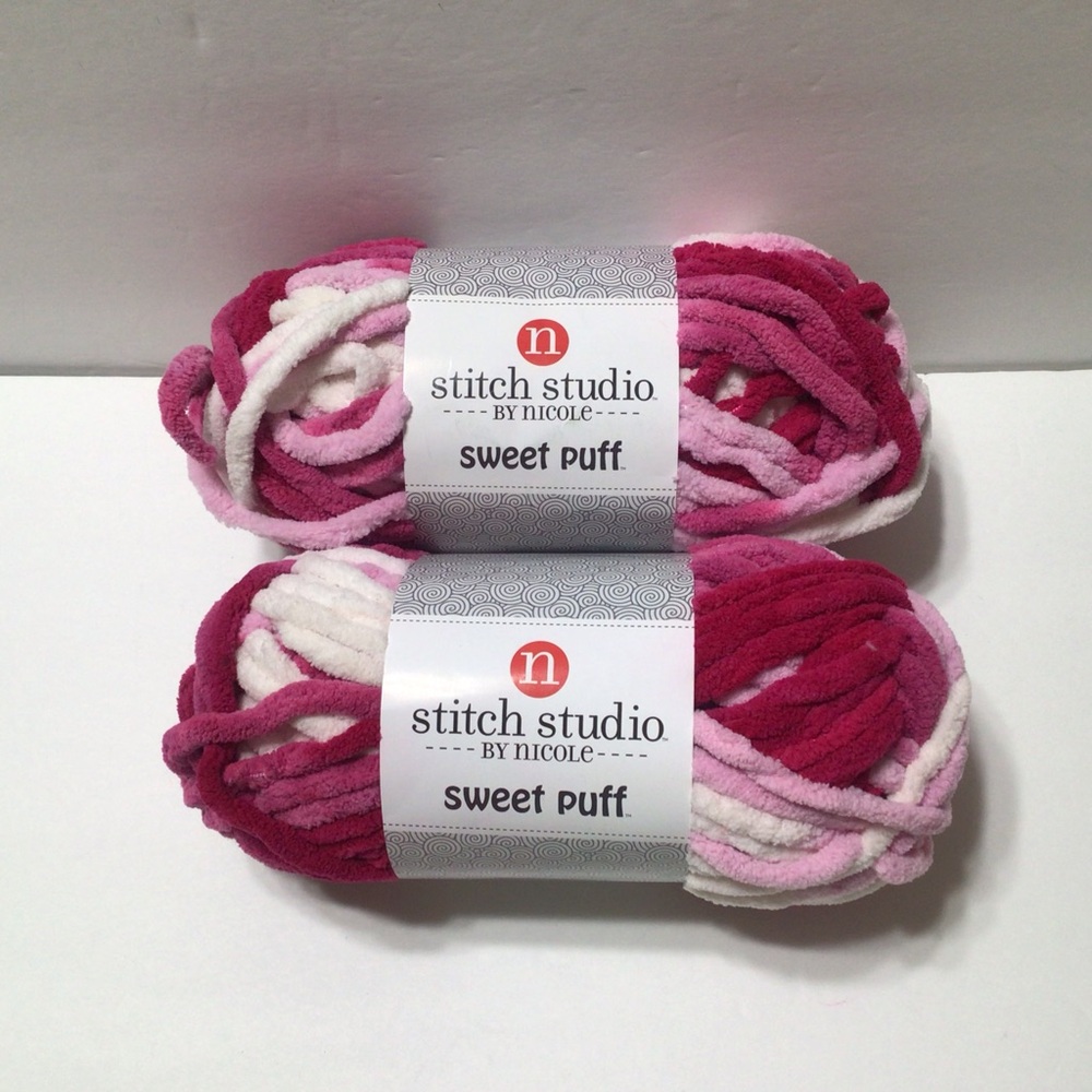 Stitch Studio by Nicole Sweet Puff Yarn Magenta